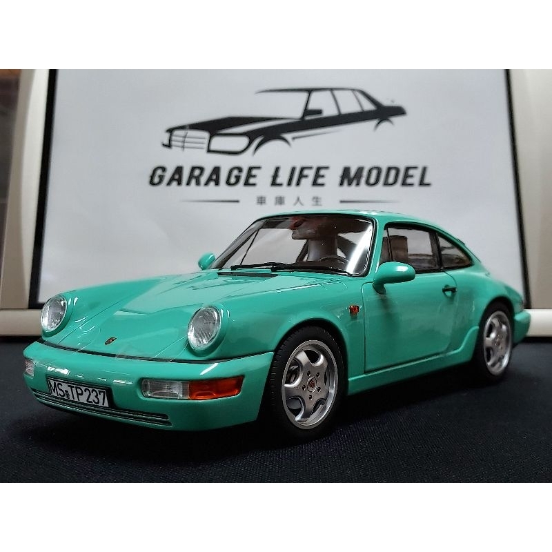 車庫人生 1:18 1/18 NOREV 保時捷 PORSCHE 911 (964) Carrera 2 薄荷綠