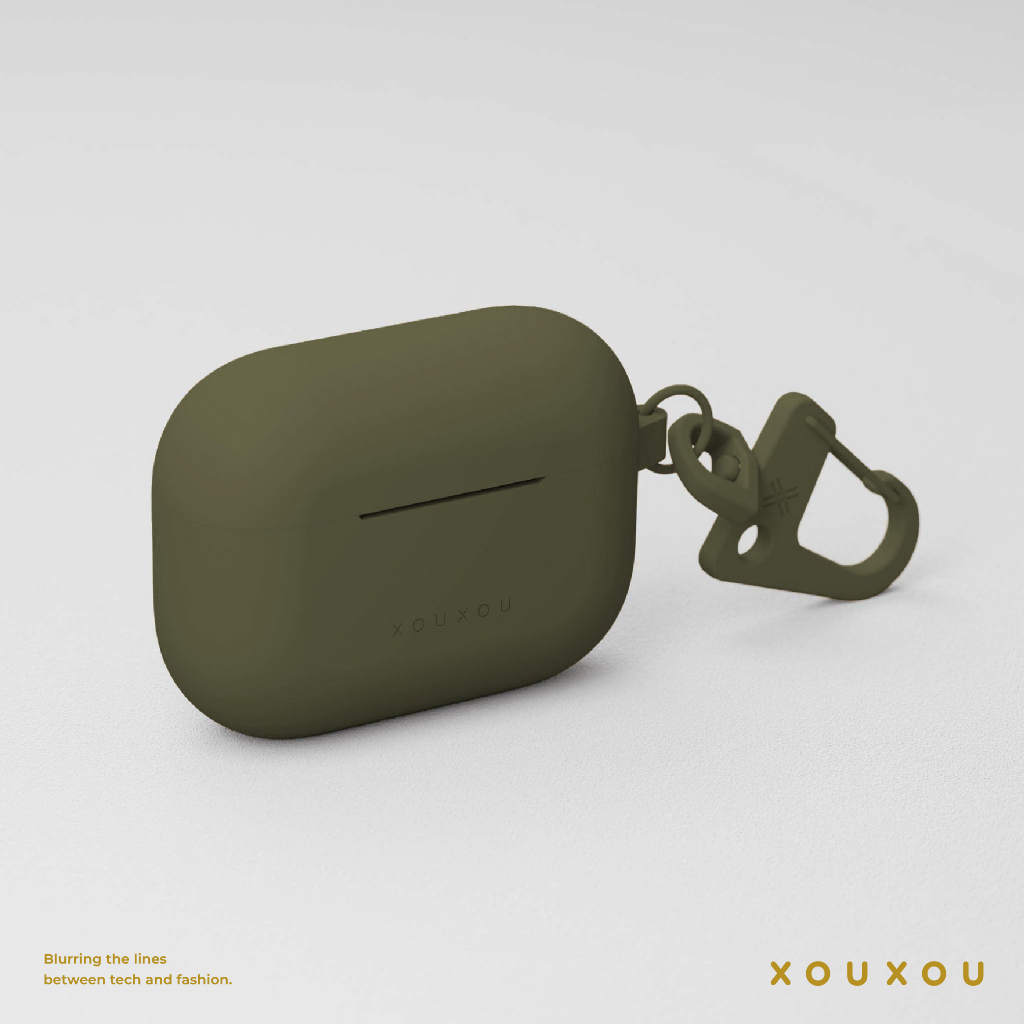 XOUXOU / AirPods Pro 2代 矽膠耳機套-軍綠色MOSS