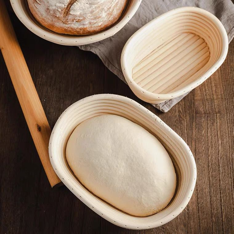 麵包發酵籃網紅手工藤編藤碗籃子橢圓形蛋糕發酵蛋糕藤籃烘焙模具