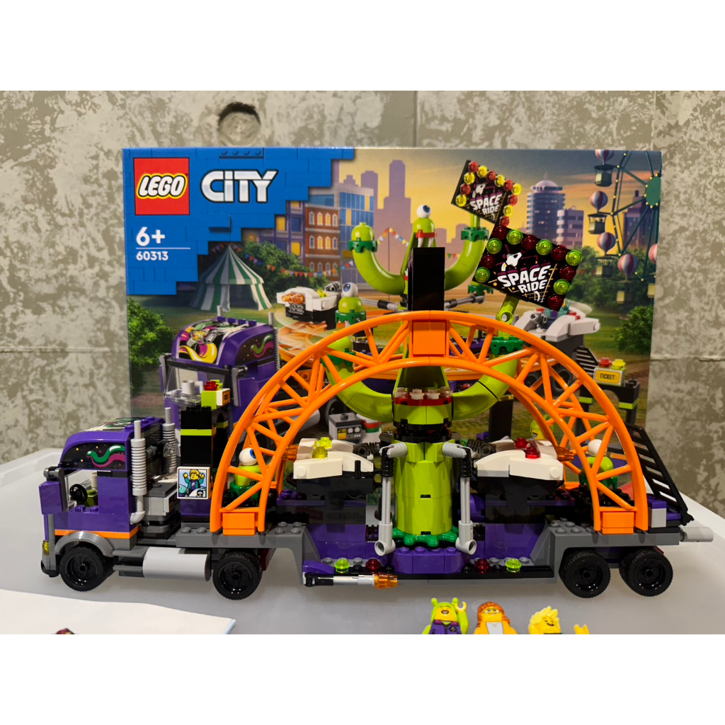 已組 LEGO 樂高 CITY 60313 太空之旅遊樂車 城市系列