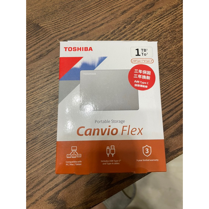 TOSHIBA 東芝 Canvio Flex 1TB Type-C 2.5吋 行動硬碟