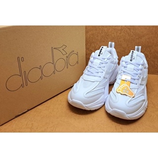 ✩Pair✩ DIADORA 全白慢跑鞋 DA73310 寬楦 男女款 輕量 舒適好穿 避震 百搭款 老爹鞋設計