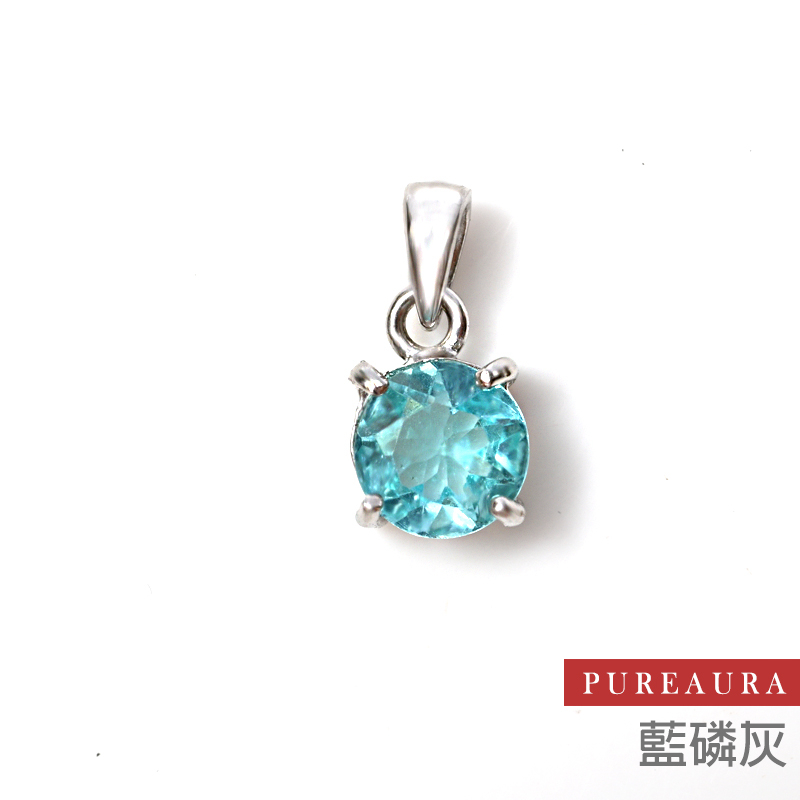 【Pureaura ® 純粹水晶寶石】藍磷灰墜