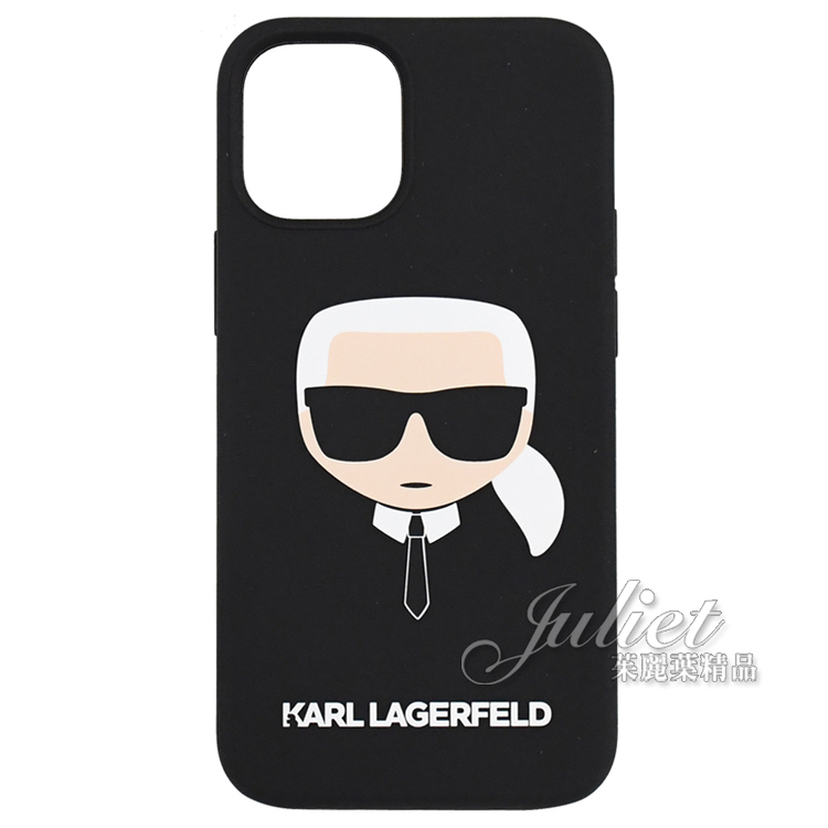 【茱麗葉精品】KARL LAGERFELD Iphone12 5.4吋 mini卡爾公仔手機殼.黑 現貨在台