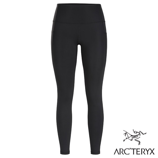 【ARCTERYX 始祖鳥】女款 彈性耐磨透氣高腰內搭長褲 Essent 緊身褲 彈力運動褲 韻律褲_黑_30576