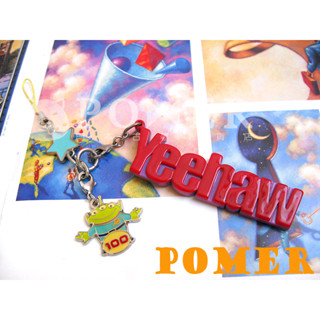 ☆POMER☆日本 迪士尼 絕版正品 皮克斯 玩具總動員 三眼怪 Yeehaw 英文字母 星星 手機吊飾 鑰匙圈 禮物