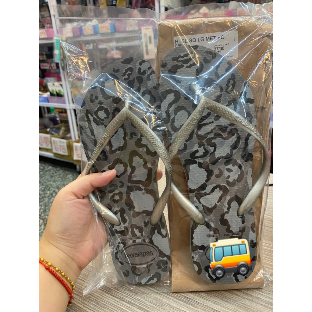 🌟三小福選物❌良品寄賣店🌟【二手】havaianas 哈瓦仕 巴西人字拖 Slim animals 女生豹紋 39/40