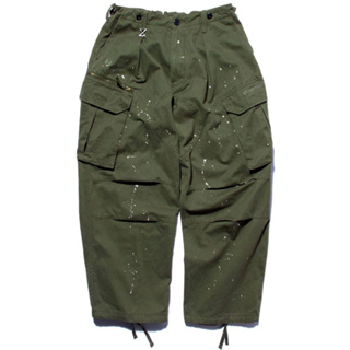 UNDER PEACE - 21AW ROUGH / WIDE PCS PANTS 寬版潑漆 工作褲 (綠色) 化學原宿