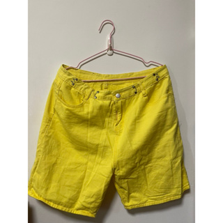 黃色可調節尺寸牛仔短褲🩳
