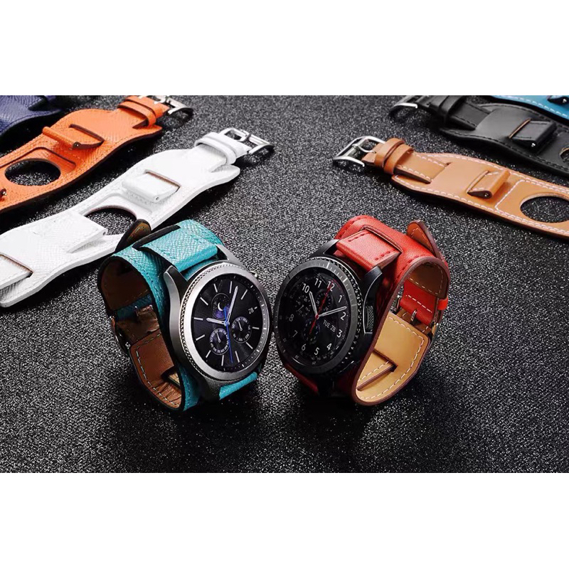 現貨/預購適用三星手錶錶帶 手鐲錶帶皮質錶帶galaxy watch5/3/4Classic Active2智能手錶錶帶