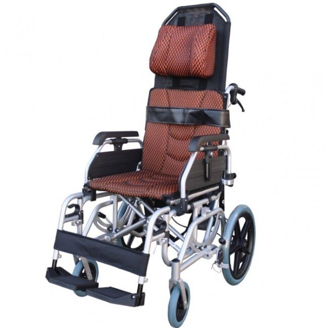 杏華 輪椅B款(附加功能A+C)  /空中傾倒/鋁合金/18吋座寬16吋後小輪(AS-9T-1618)