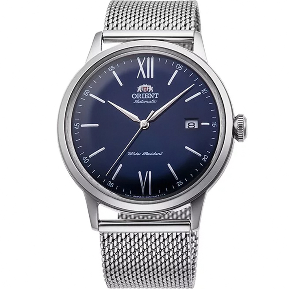 ∣聊聊可議∣ORIENT 東方 CLASSIC 米蘭帶經典紳士機械錶-銀x藍/40.5mm RA-AC0019L
