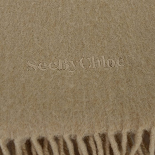 【See by Chloe】法國品牌 大圍巾 棕