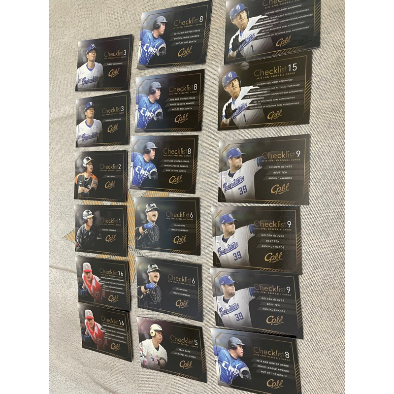 中華職棒2018年球員卡-Checklist卡有重複18張一起賣-Lamigo.中信兄弟統一獅富邦