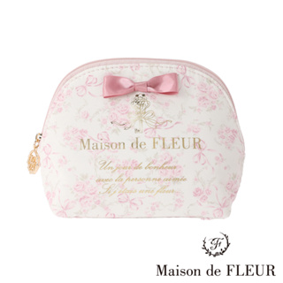 Maison de FLEUR 優雅蝴蝶系列緞帶圓形手拿包(8A33FJJ0400)