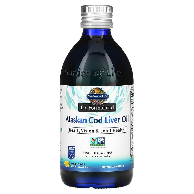 Garden of Life 生命花園 Dr. Formulated 阿拉斯加鱈魚肝油 （400 毫升，檸檬味，SPM）