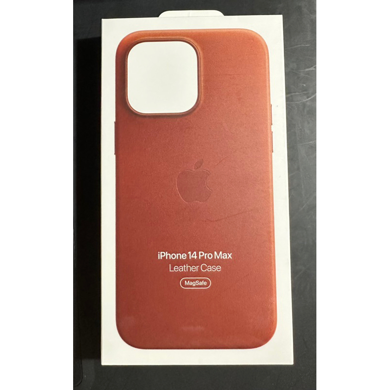 IPHONE 14 pro max 全新apple原廠皮革殼硃紅色