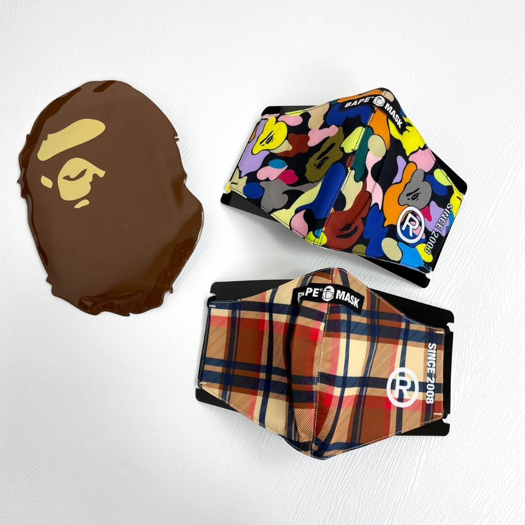 UENO上野日貨 BAPE APE 糖果迷彩R字體口罩【BAPE2-339】