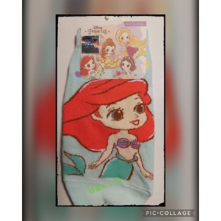 迪士尼Disney公主 直版襪 童襪 小美人魚 15-22cm