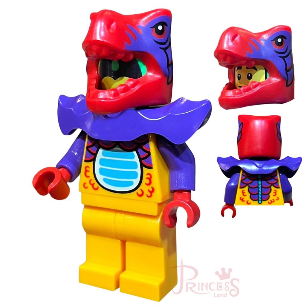 公主樂糕殿 LEGO 樂高 60380 暴龍 暴龍人 恐龍裝 紅色恐龍頭 B055