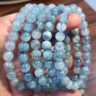 海藍寶 魔鬼藍 手鍊 手環 手珠 魔鬼海藍寶 8mm 天然❤水晶玉石特賣#R170-5