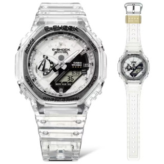 CASIO 卡西歐 G-SHOCK 40週年Clear Remix 透明錶盤 八角形雙顯錶(GA-2140RX-7A)
