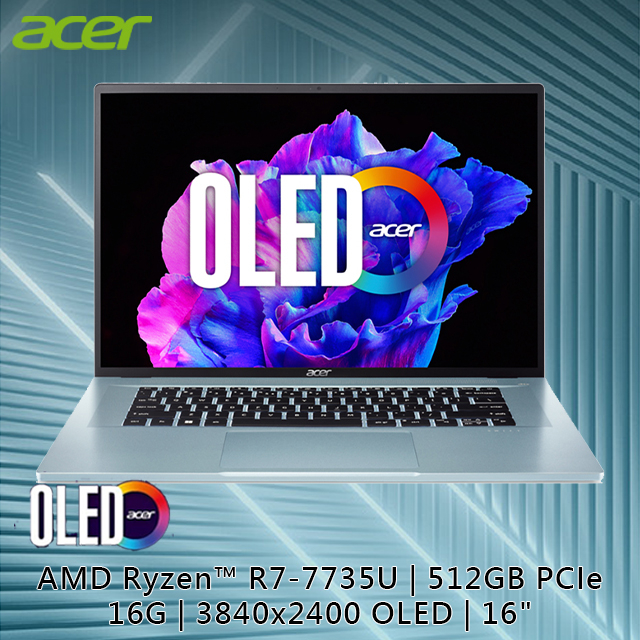 原廠含稅 ACER SFE16-42-R260 R7-7735U/16G/512G/16"4K