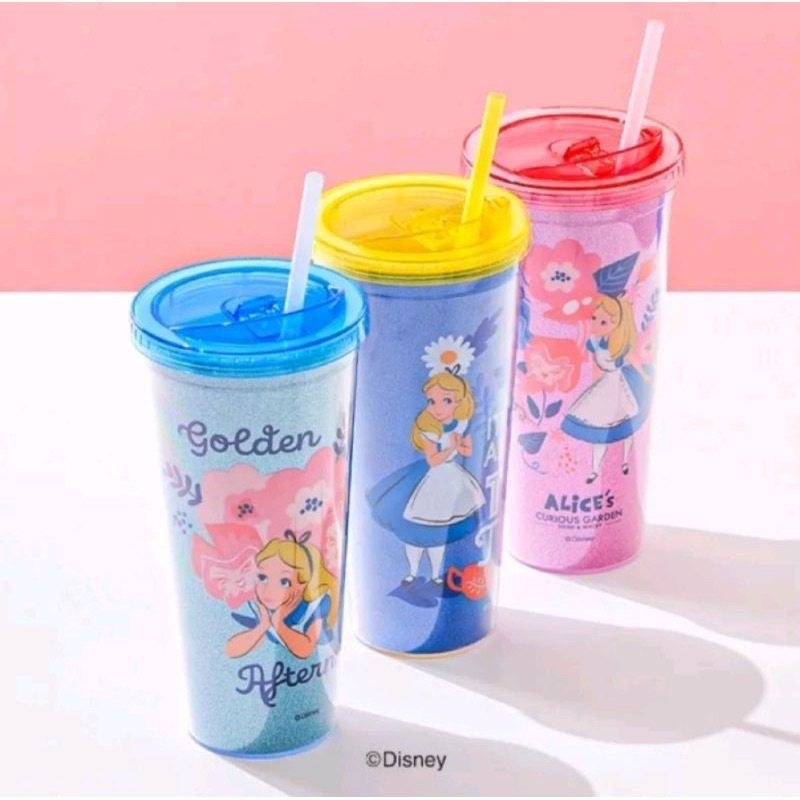 韓國 大創 Daiso 迪士尼 公主 系列 愛麗絲 冷水瓶 冷水杯 水壺 保溫杯 馬克杯 玻璃杯 吸管杯