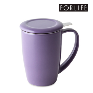 【FORLIFE總代理】美國品牌茶具 - 圓滑/ 濾網泡茶杯組443ml-紫