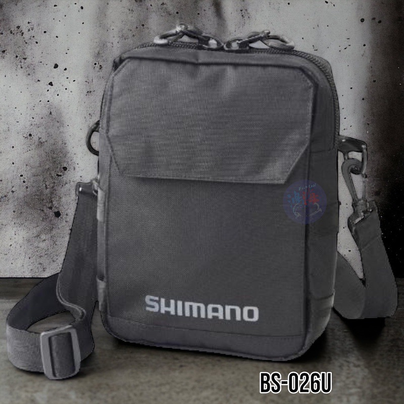 中壢鴻海釣具 SHIMANO  BS-026U 黑色迷你肩背包