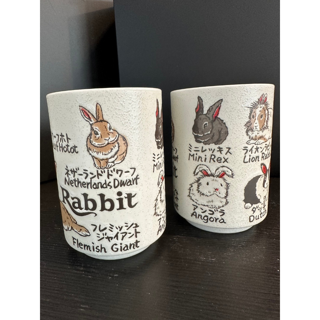 🇯🇵日本製手握杯系列兔子/美濃燒/日本餐廳用