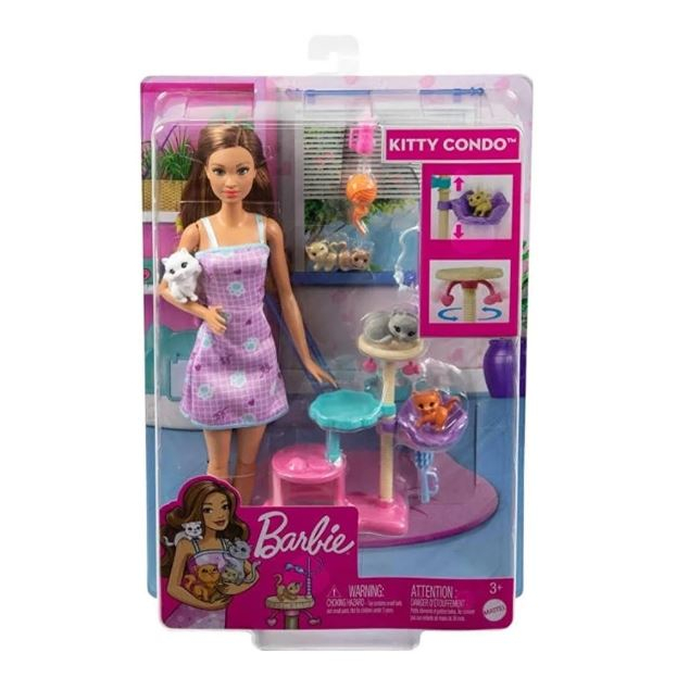 全家樂玩具 MATTEL Barbie 芭比貓咪公寓 角色娃娃 芭比娃娃