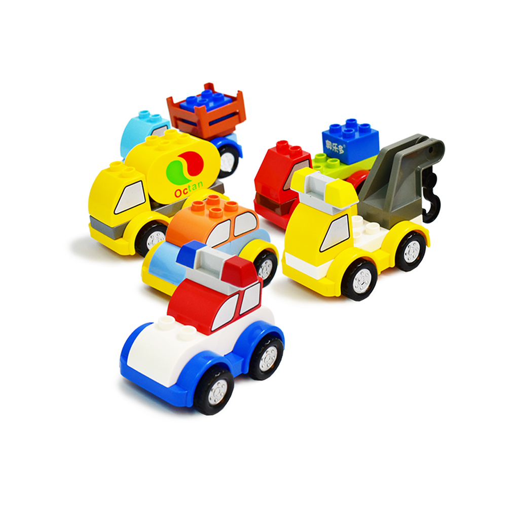 (新品故障包退)大顆粒百變積木大小車 機器人 汽車 益智 拼裝 頑玩具