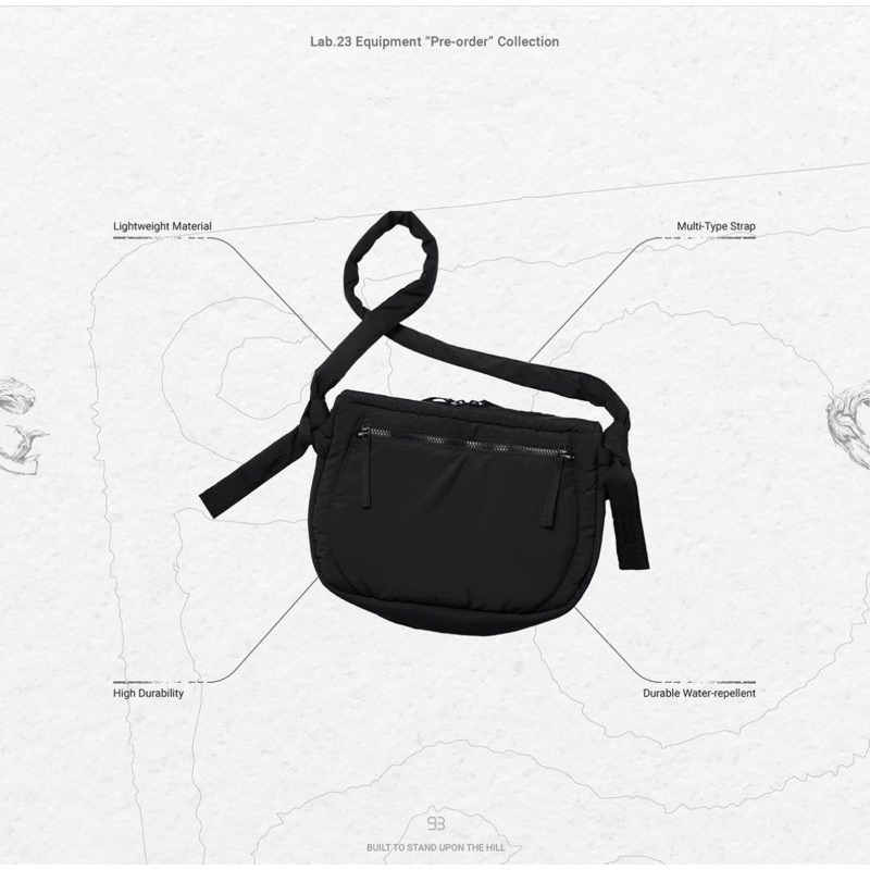 有匯款價Goopi “SG-F7” - Schematic Drawstring Shoulder Bag