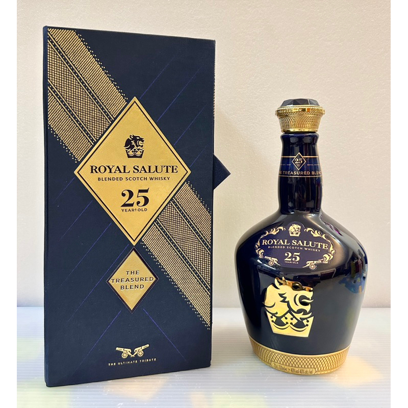 皇家禮炮 25 年調和威士忌 0.7L「空酒瓶+空盒」