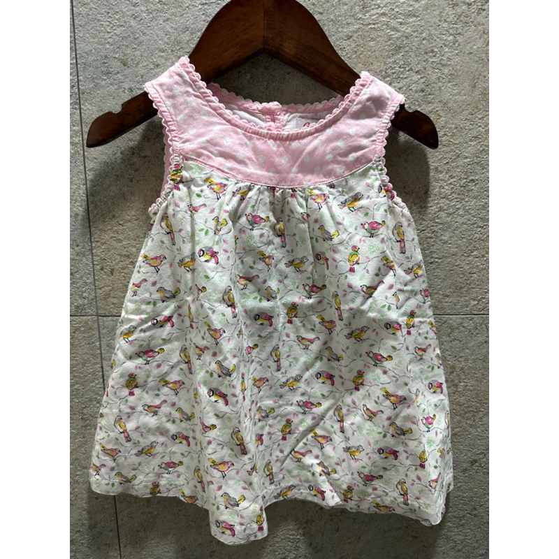 英國Cath Kidston 知更鳥粉點點花邊洋裝 附小褲