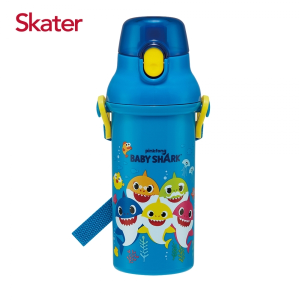 (日貨)Skater x迪士尼Disney銀離子直飲水壺/隨身瓶/冷水壺/水壺(480ml)-BABY SHARK 墊腳石購物網