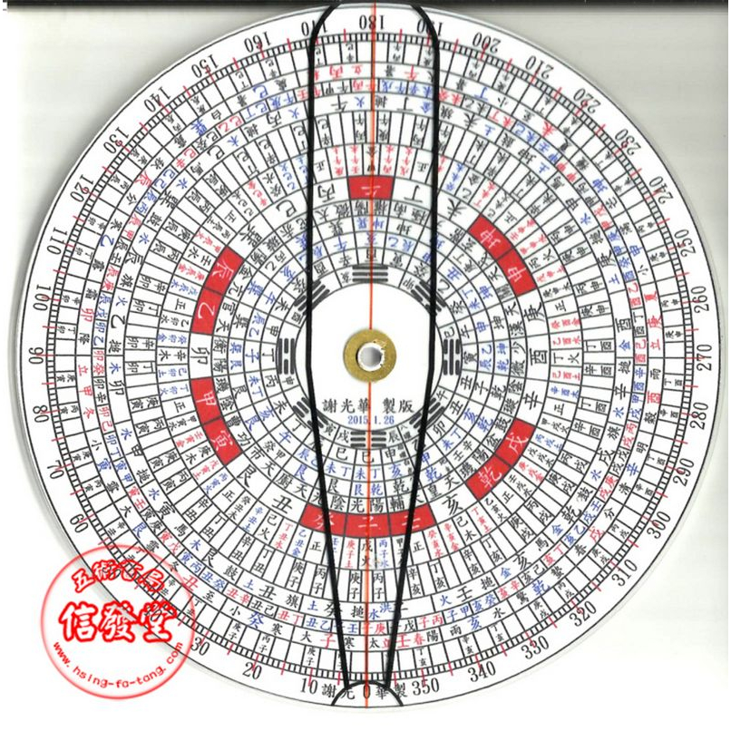 【信發堂五術】精製九星山法翻卦專用轉盤附三合羅盤-謝光華