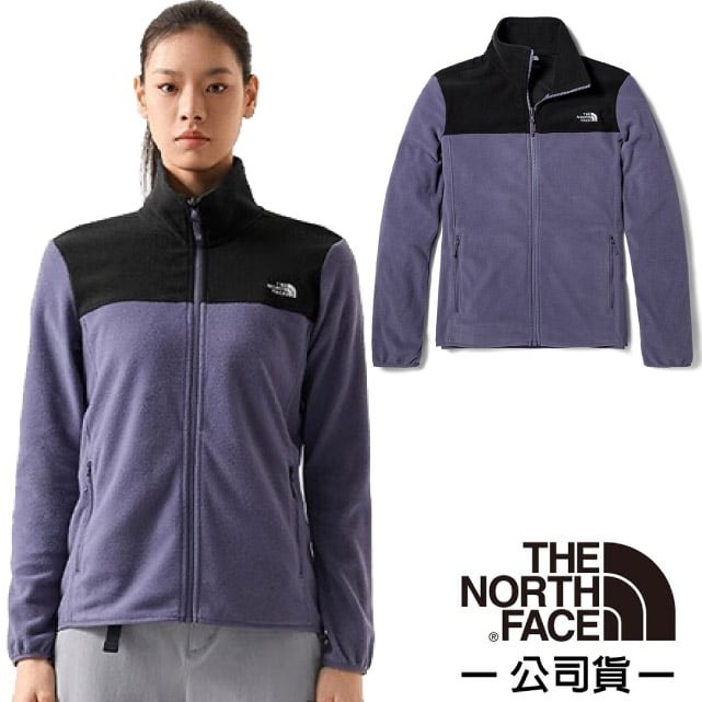 【美國 The North Face】女 款快排保暖刷毛外套 TKA 100 登山中層夾克 可套接_4NAQ