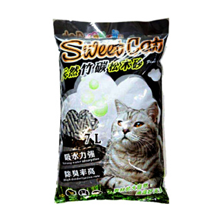 SWEET CAT 天然竹碳松木砂 7L 臭率高 吸水力強 貓砂 崩解式 天然砂 松木砂 活性碳 竹炭 鼠兔貓用