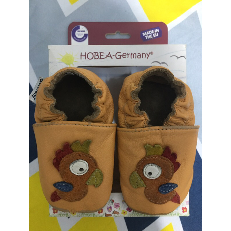 德國 HOBEA Germany 全真皮 手工寶寶學步鞋 龐克鸚鵡🦜 尺碼18/19（二手七成新）