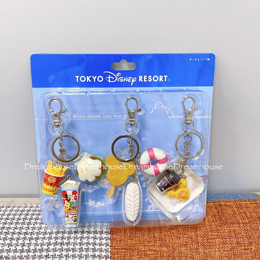 東京迪士尼 米奇 食物風 薯條 刈包 冰棒 麵包 造型 鑰匙圈 吊飾 掛飾 吊飾組