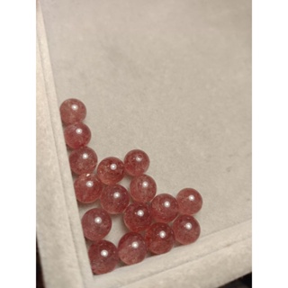 C04閃片閃光草莓晶鴿血紅單珠散珠，約9mm