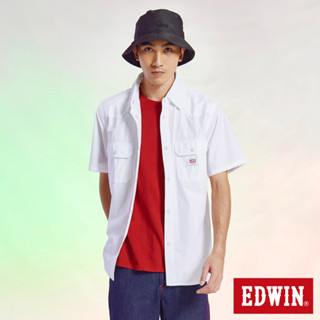 EDWIN 男款 野戰短袖襯衫(米白色)