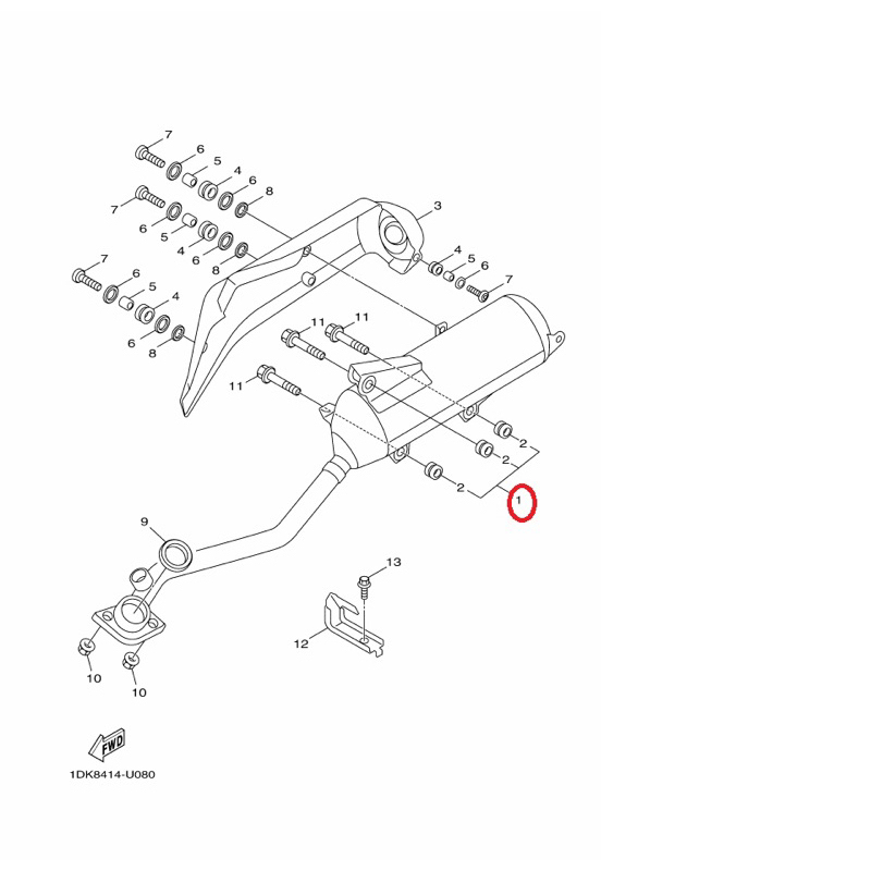 YAMAHA 原廠 SMAX FORCE 155 新型 排氣管總成 料號：2LD-E4610-01-98