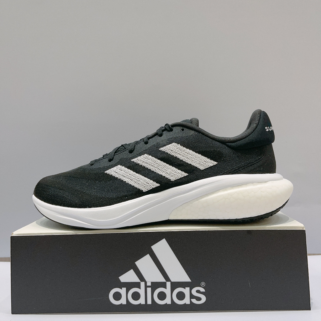Adidas 慢跑鞋 Supernova 3.0 男鞋 黑白色 透氣網布 愛迪達 路跑  IE4367