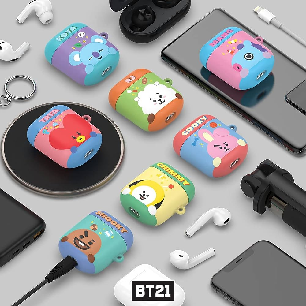 「韓國正版」防彈少年團BT21 AirPods 1/2代寶寶款(Shooky)耳機保護套