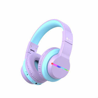 iClever BTH12炫光無線兒童耳機/ 紫色 eslite誠品
