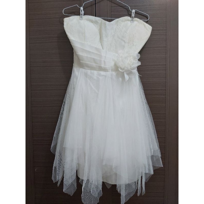 氣質伴娘服白色小禮服中大尺碼🔆桑妮賣Sunny Shop・全新・二手