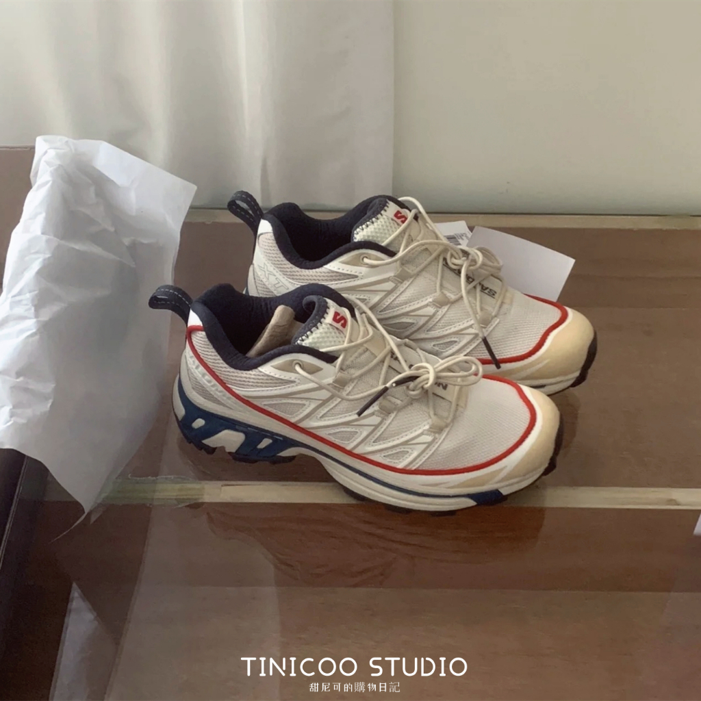 TINI- Salomon XT-6 米灰 白藍紅 米白 薩洛蒙 慢跑鞋 男女鞋 472885